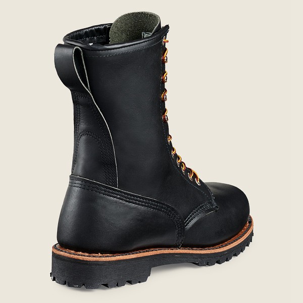 Red Wing Work Boots Loggermax - 9-inch Soft Toe - Made To Order - Black - Womens NPO347985